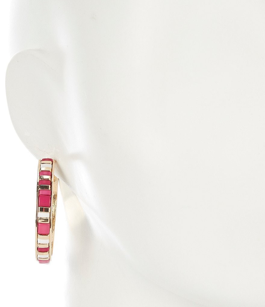 Anna & Ava Tile Hoop Earrings