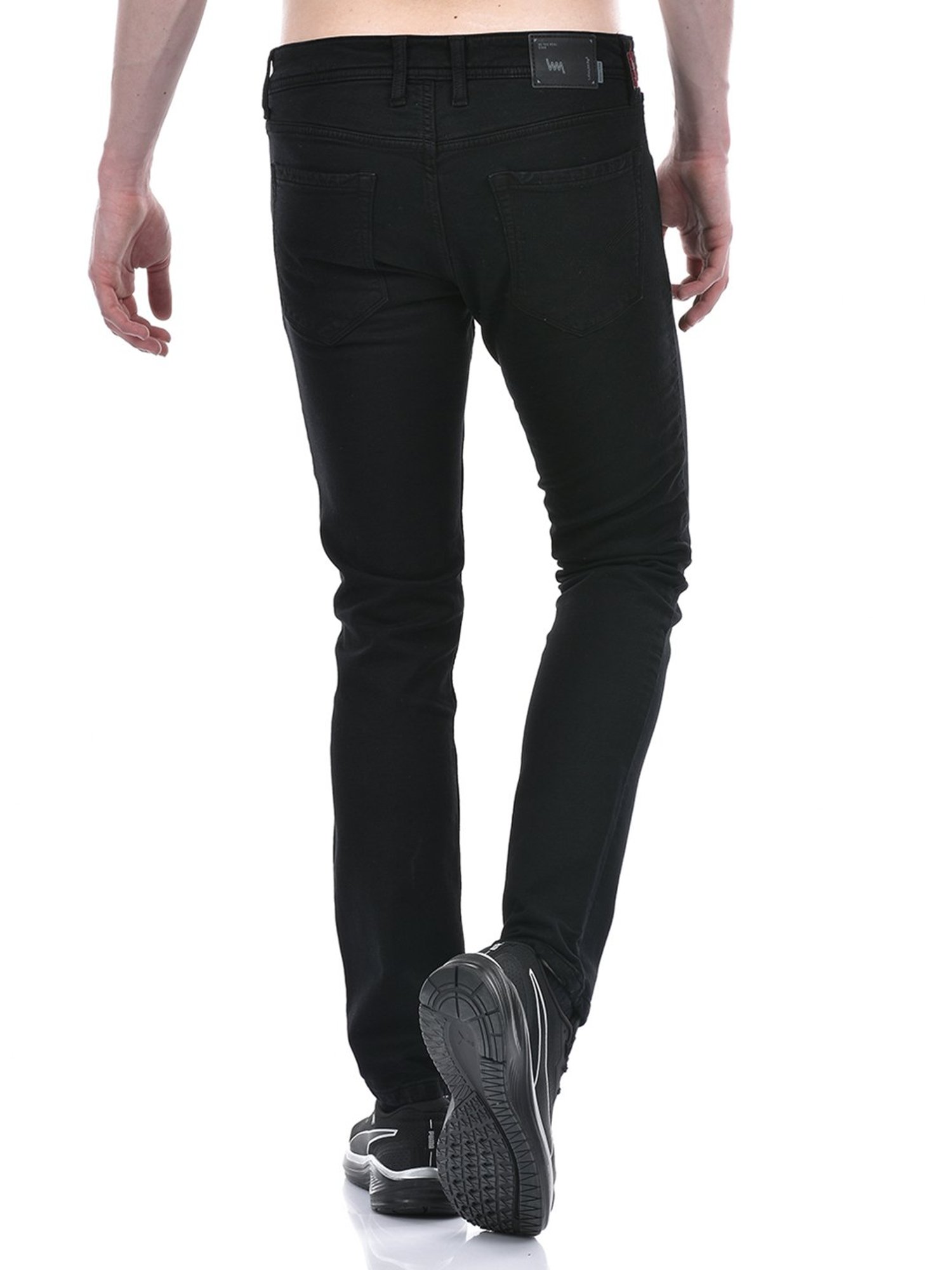 Lawman Pg3 Black Slim Fit Lightly Washed Jeans