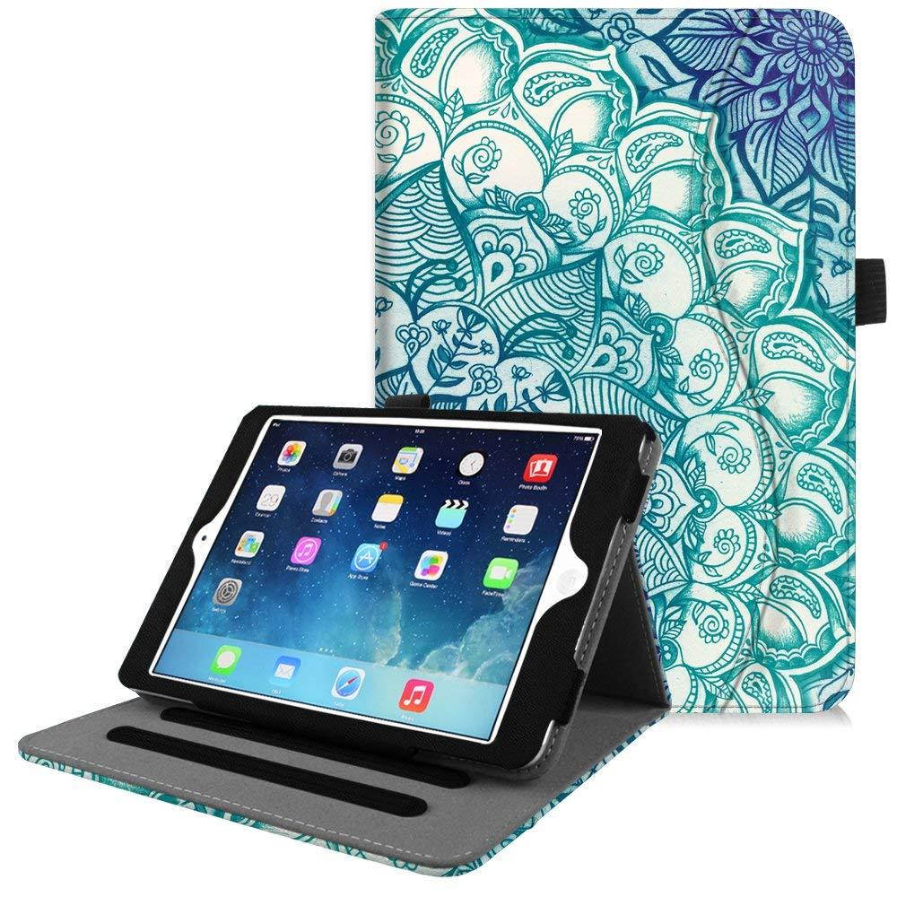 Fintie iPad Mini/Mini 2 / Mini 3 Case [Corner Protection] - [Multi-Angle Viewing] Folio Smart Stand Protective Cover with Pocket, Auto Sleep/Wake for Apple iPad Mini 1/2 / 3, Emerald Illusions