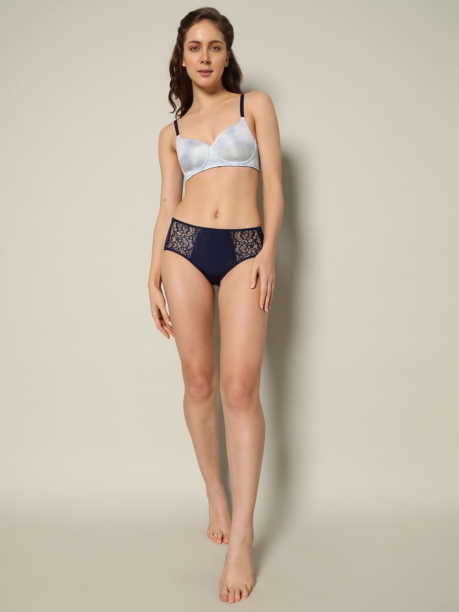 Vero Moda Intimates Blue Full Coverage T-Shirt Bra