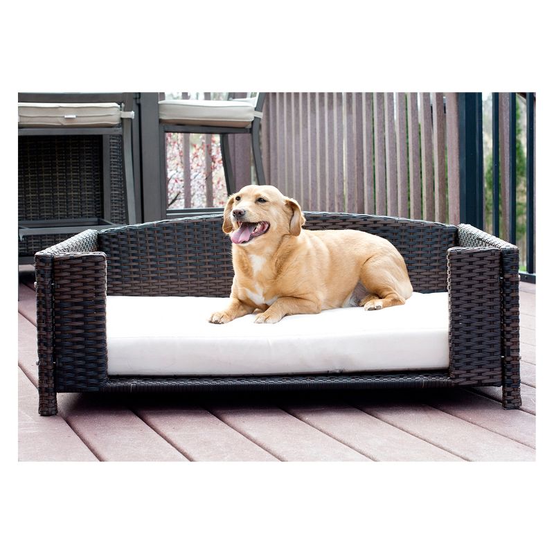 Iconic Beds for Dogs and Cats - Rattan Rectangular Sofa - Brown