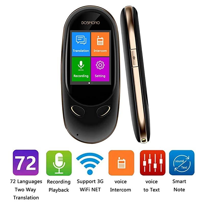 Language Translator Device,72 Country langauge Two-Way Real time Translator Mini Portable WiFi&3G Touch Screen,Office Electronic,Two Way Instant Digital Recorder Intercom for Learning Travel