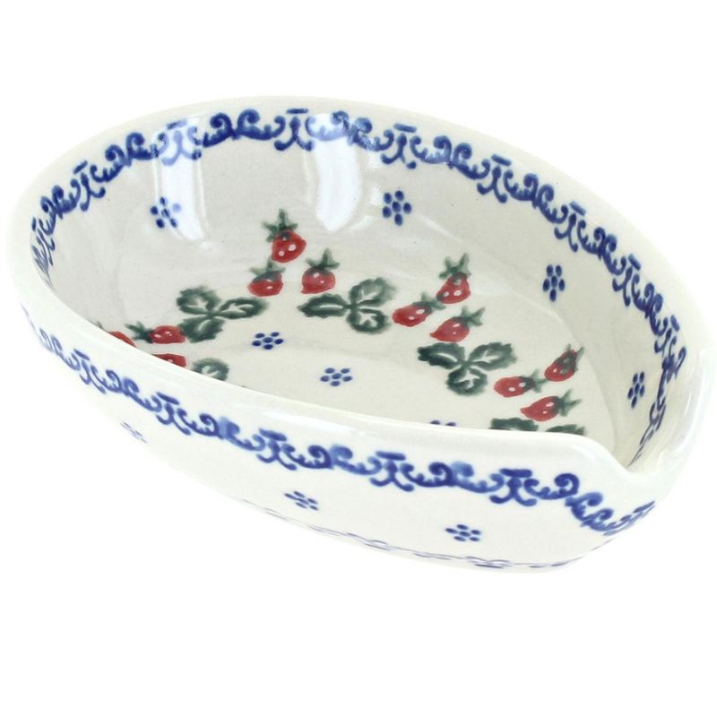 GG Collection Grazia Cream Ceramic Spoon Rest With Metal Holder