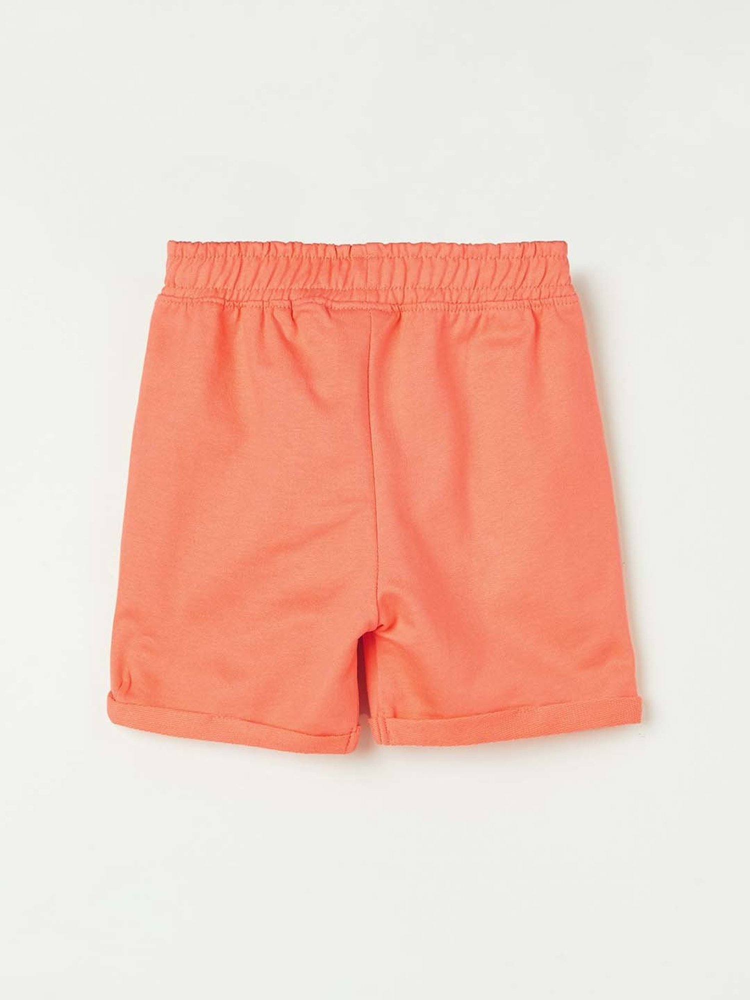 Juniors by Lifestyle Peach Cotton Embroidered Shorts