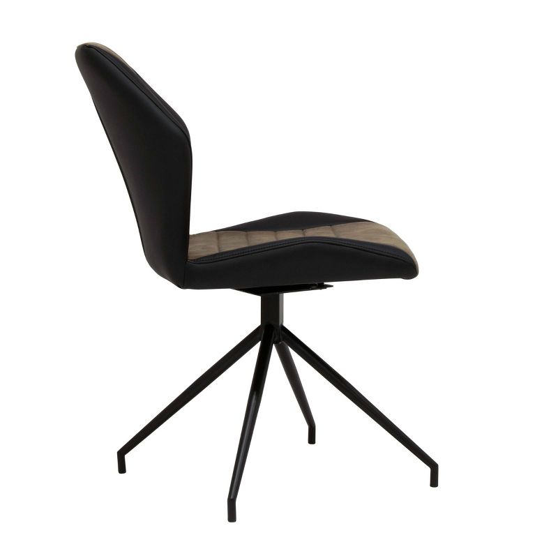 Gladstone Two-Tone Swivel Office Chair Black/Brown - Calico Designs