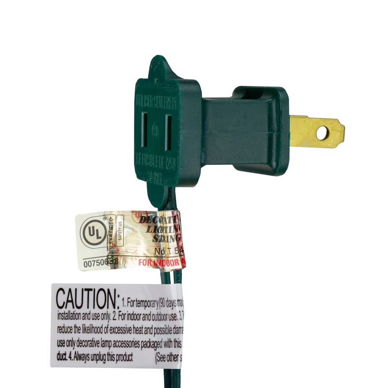 J. Hofert Co Set of 100 Clear Everglow Mini Icicle Christmas Lights - Green Wire