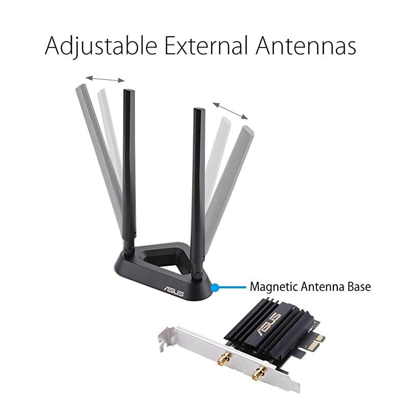 AX3000 (Pce-AX58BT) Next-Gen WiFi 6 Dual Band PCIe Wireless Adapter with Bluetooth 5.0 - Ofdma, 2x2 MU-Mimo and Wpa3 Security,Black