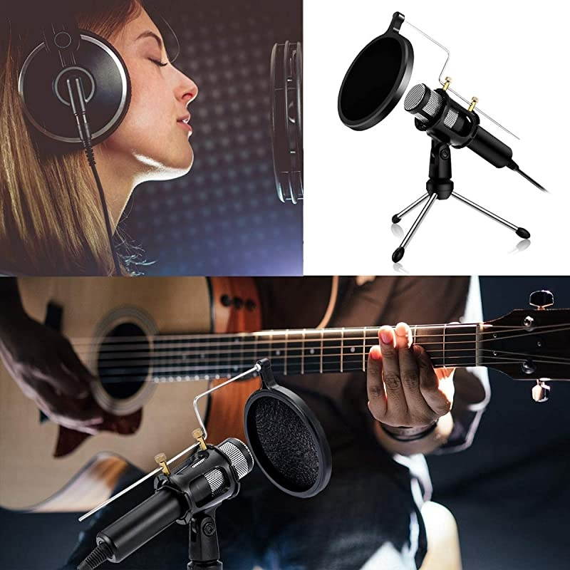 USB Microphone  Computer Microphone, Gaming Microphone for PC, Plug and Play Home Studio Microphone, Condenser Microphone for YouTube,Facebook,Skype,Google Search,Podcasting, Games