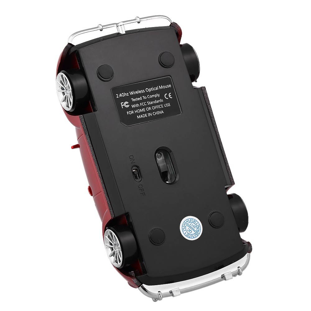 2.4G Wireless Car Mouse USB Computer Mice Car Shape 1000 DPI with LED Light Receiver for PC Laptop