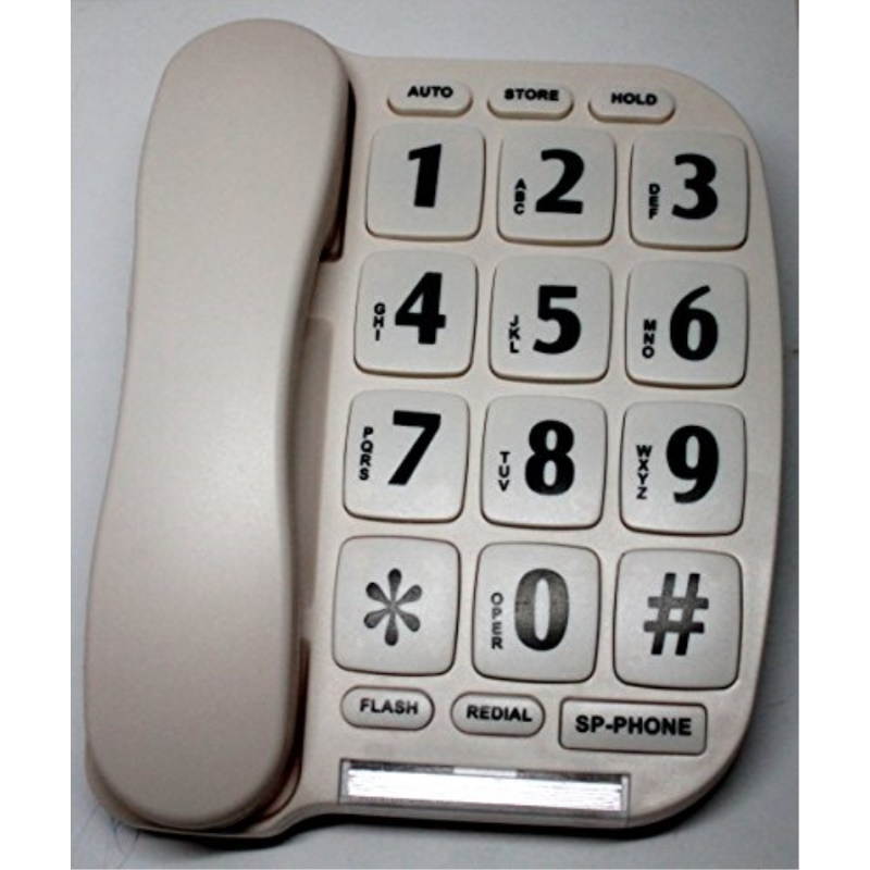 Geriatric Large Button Telephone with Speaker Phone and Voice Amplification P-581