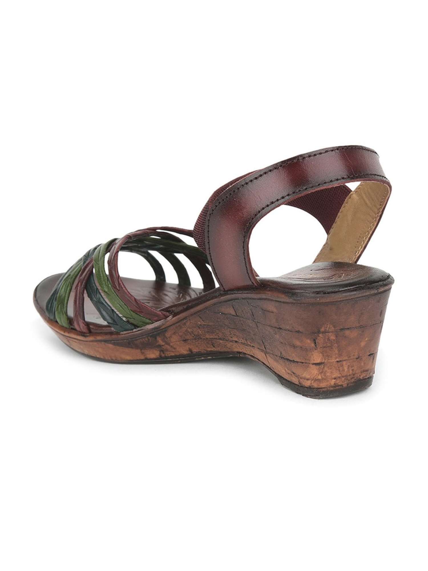 Healers by Liberty Women's TLO-15 Multicolor Ankle Strap Wedges