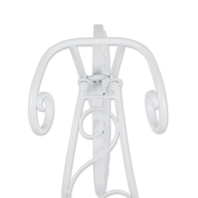 11.2" Indoor/Outdoor Iron Bicycle Planter White - Zings & Thingz