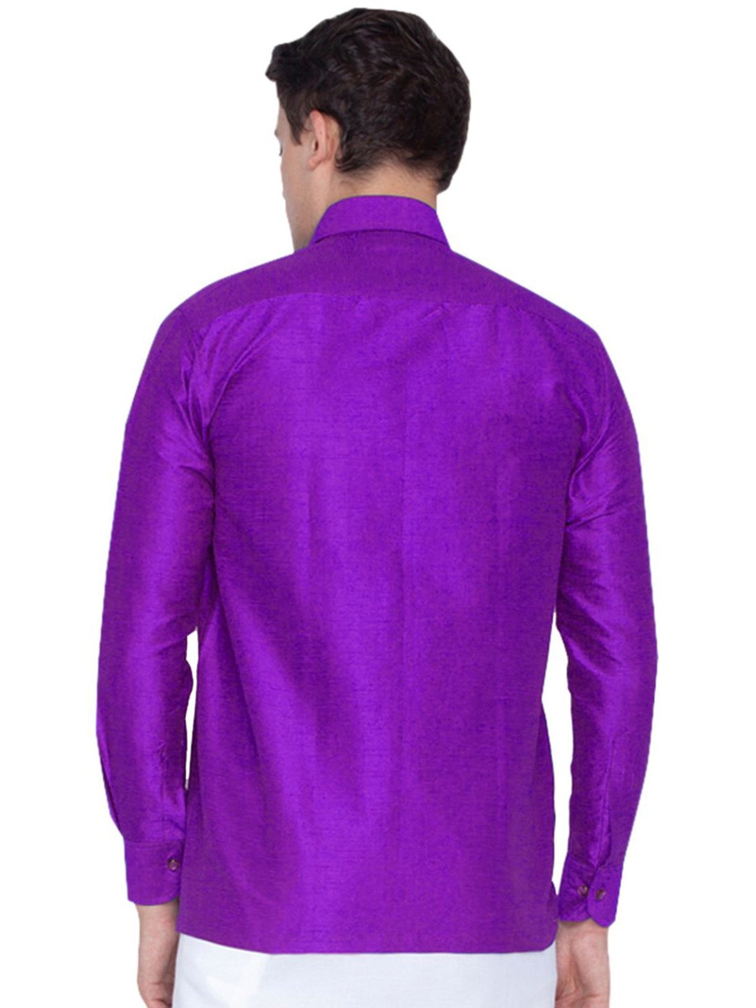 Vastramay Purple Straight Fit Shirts
