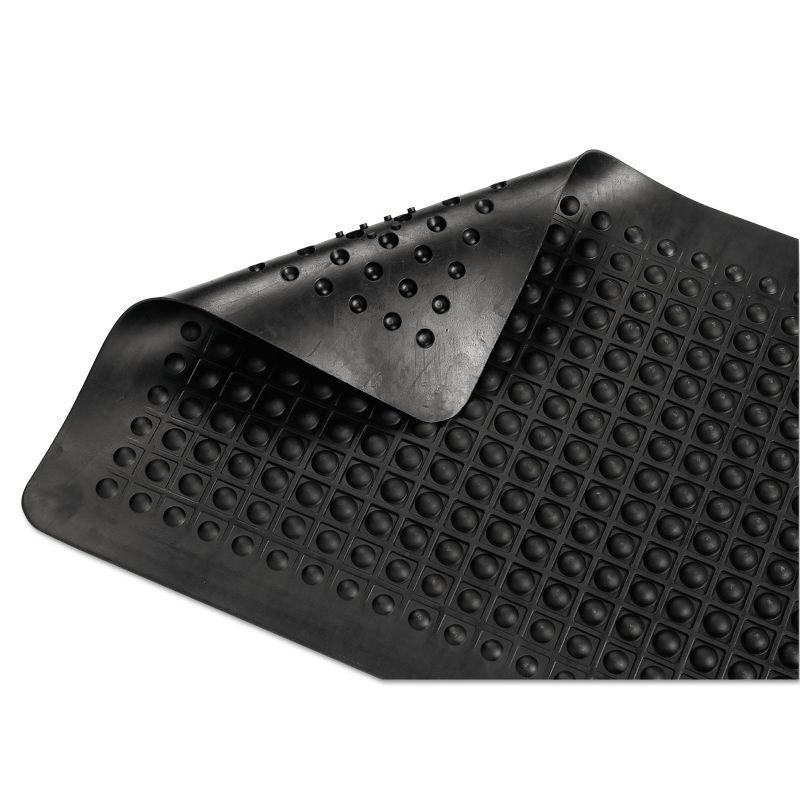3'x5' Rectangle Solid Floor Mat Black - Guardian