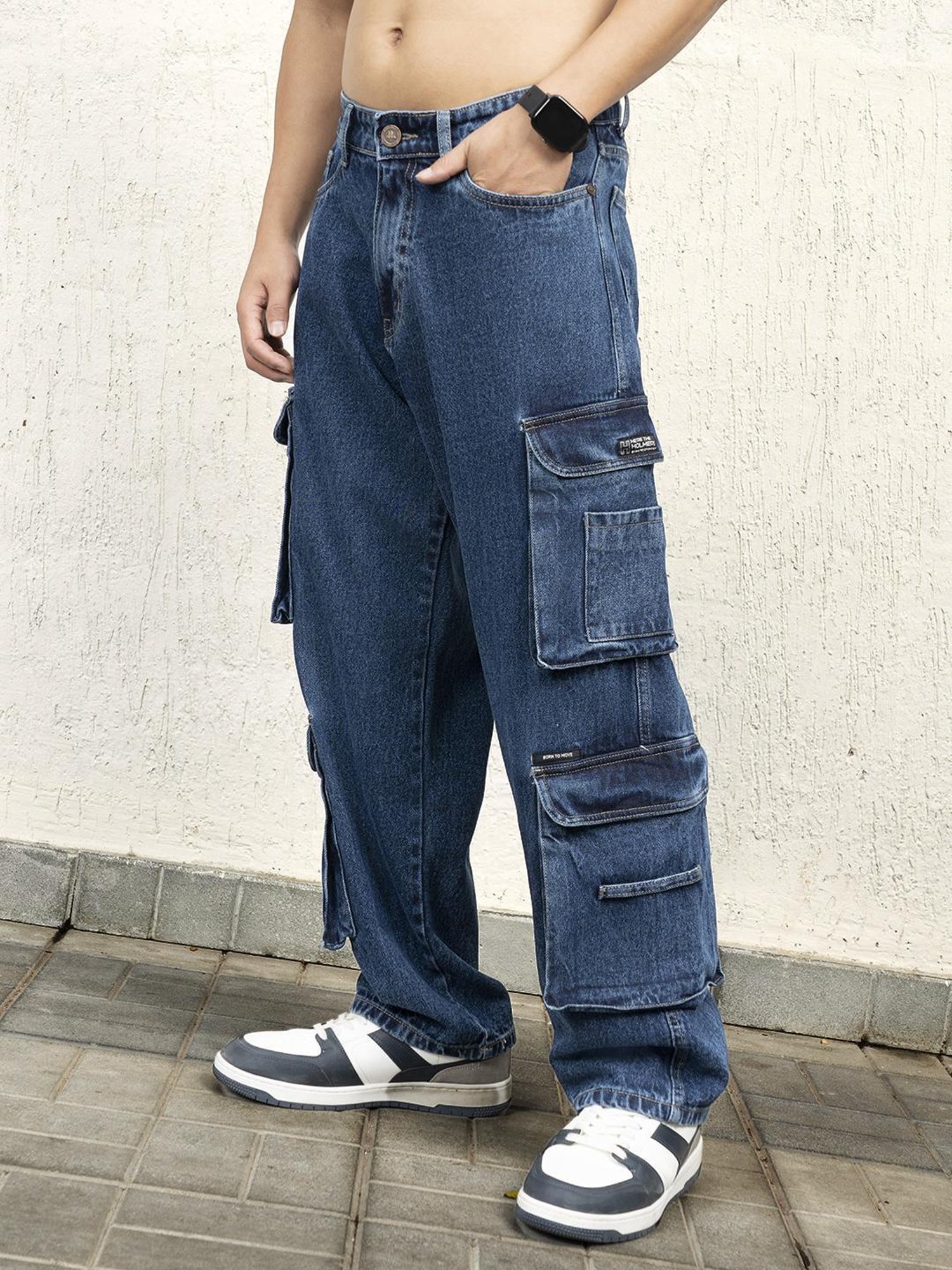 Hubberholme Men Cotton Long Sleeves Oversized Checked Double Pocket Shirt 155