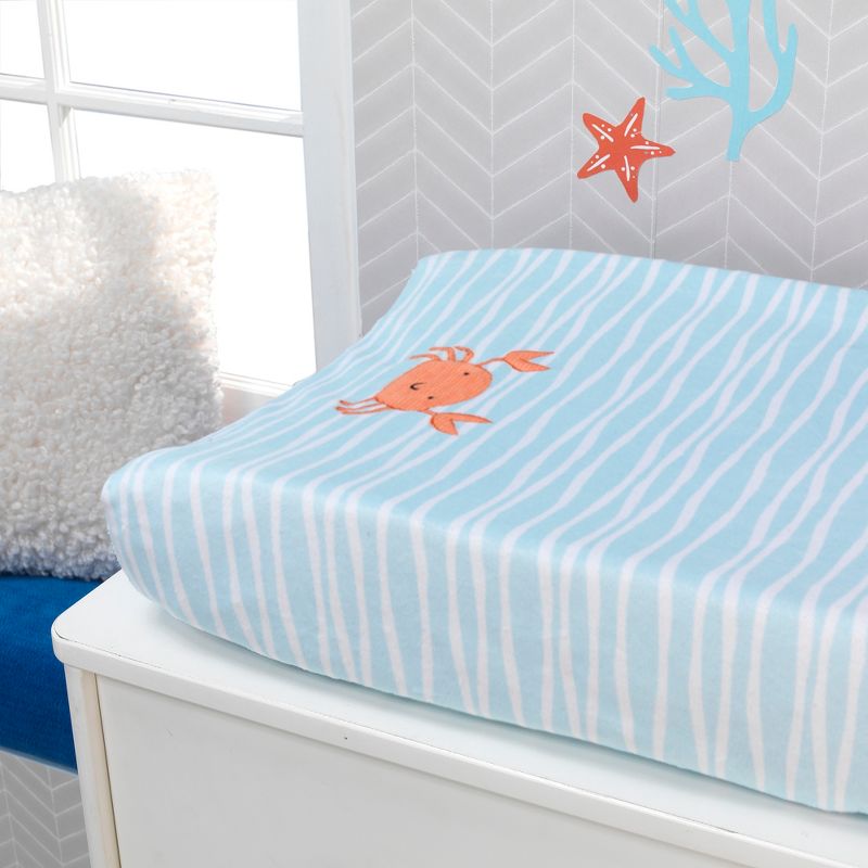 Bedtime Originals Blossom Watercolor Floral Changing Pad Cover - Pink/Gray