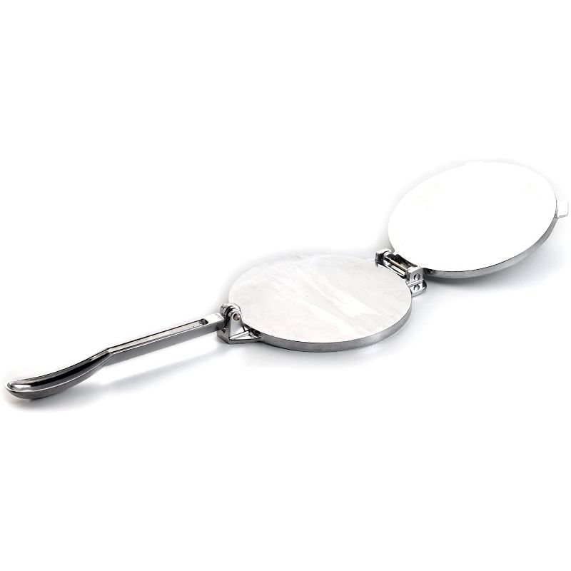 Norpro 8 Inch Round Cast Aluminum Kitchen Cooking Mexican Cuisine Flour Corn Tortilla Masa Dough Press Flattener, Silver