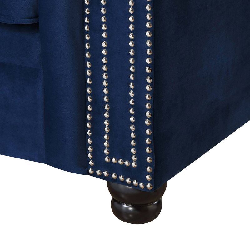 2pc Gramercy Tufted Living Room Set Navy Blue - Picket House Furnishings