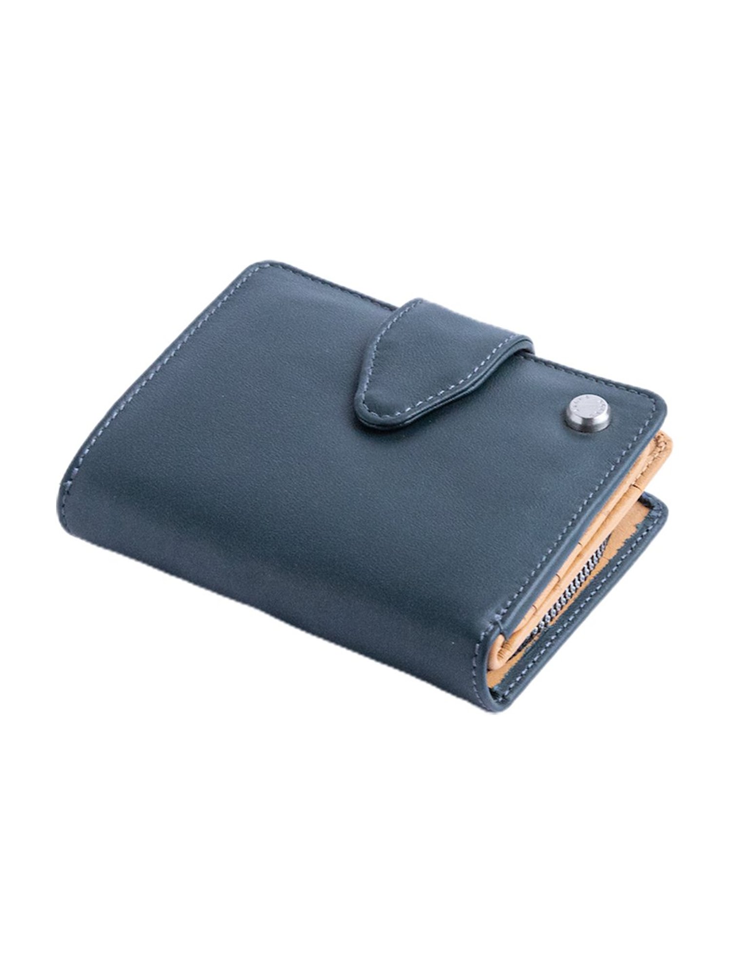 James Aston Gregoria Bottle Green Leather Bi-Fold Wallet for Women