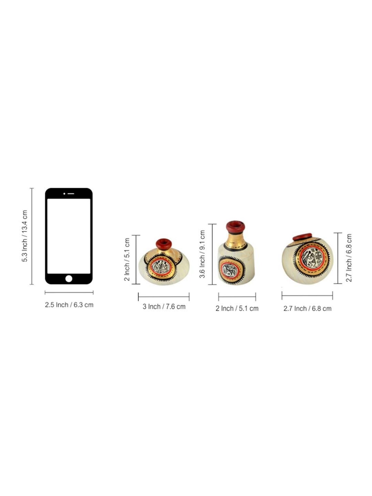 eCraftIndia Golden Handcrafted Engraved Palm Buddha Decorative Showpiece