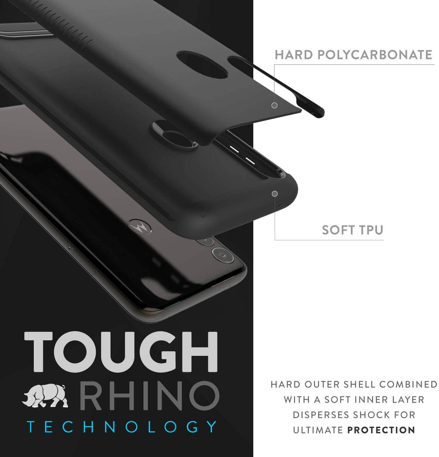 TUDIA Dual Layer Fit Designed for Moto G Power Case (2020), Motorola G Power Case, [Merge] Rugged Hard Back Heavy Duty Slim Protective Phone Case for Motorola Moto G Power (2020)