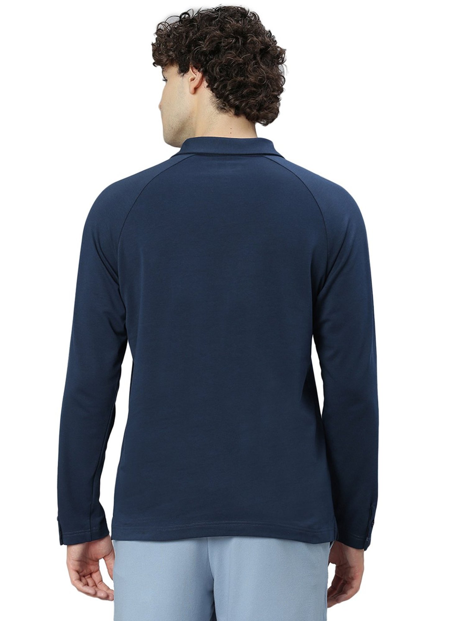 Slowave Navy Regular Fit Polo T-Shirt