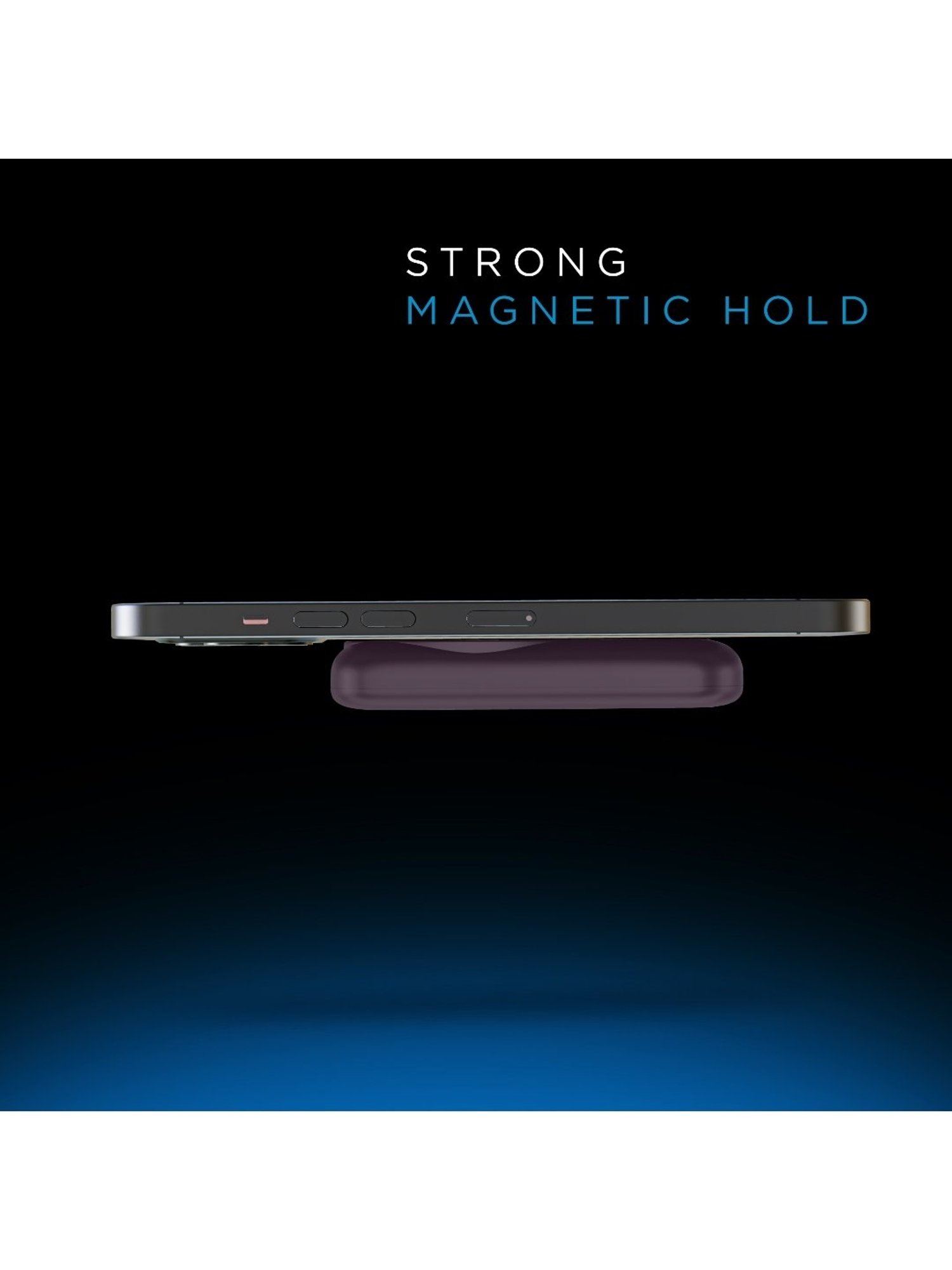 URBN 5000 mAh 15W Compact Magsafe Power Bank w MagTag Ring(Purple)