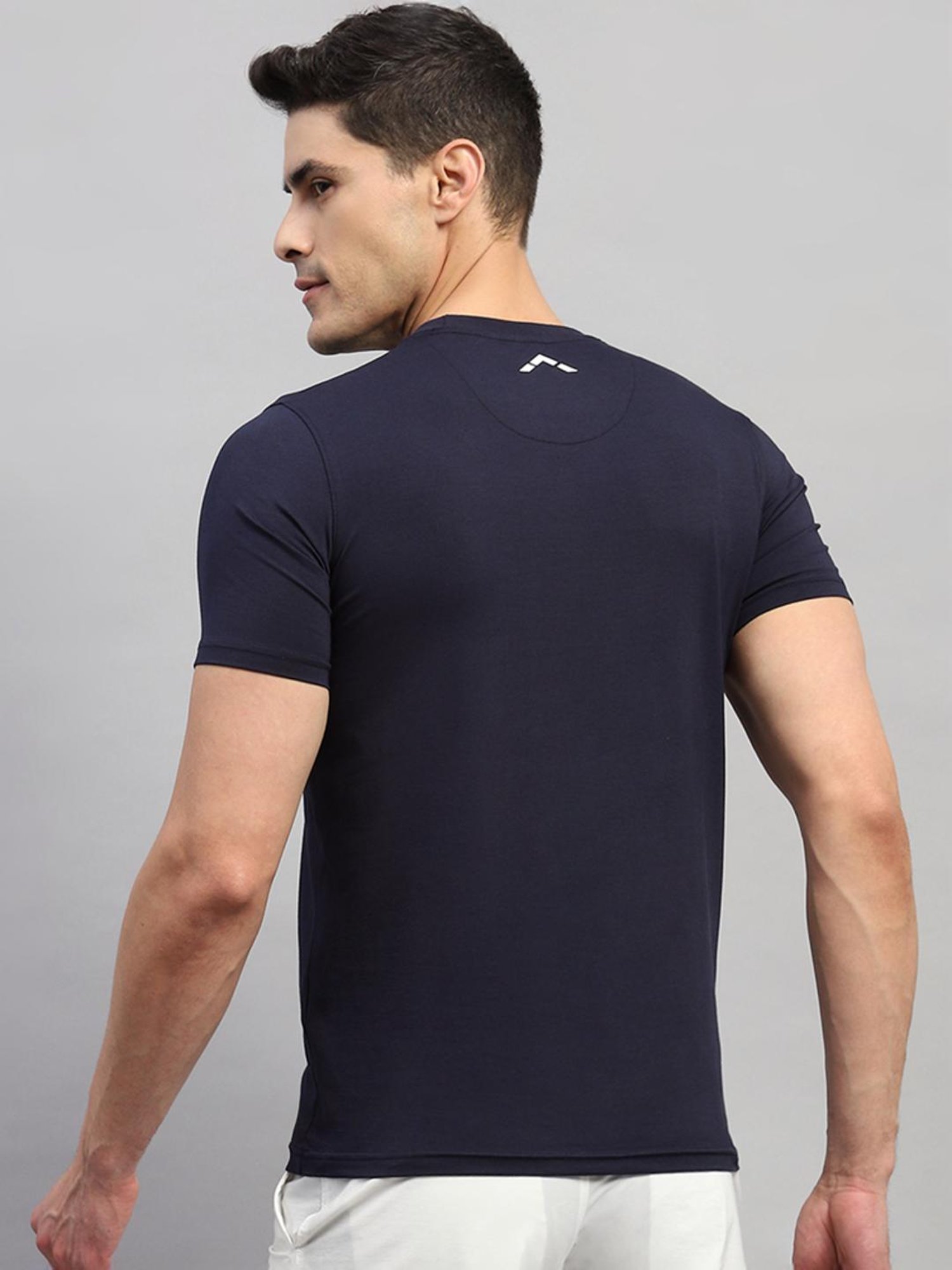 Rock.it Navy Cotton Regular Fit T-Shirt