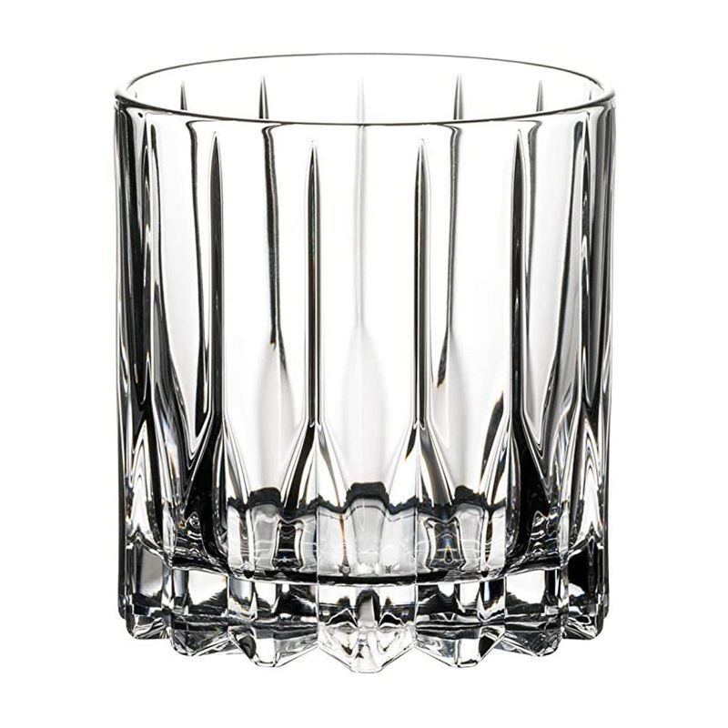 Riedel 6417/01 Specific Glassware 6 Ounce Quality Stemless Neat Crystal Cocktail Tumbler Glasses Set with Microfiber Polishing Cloth, Clear (2 Pack)