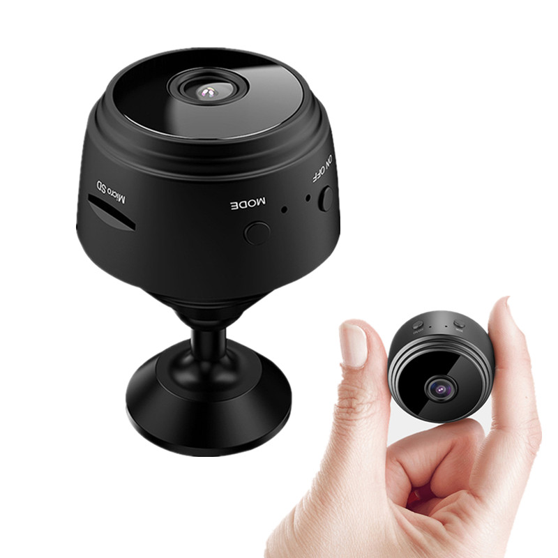 Hidden Spy Camera A9 Mini Wifi Nanny cam security Wireless IP 1080P Night Vision (Black)