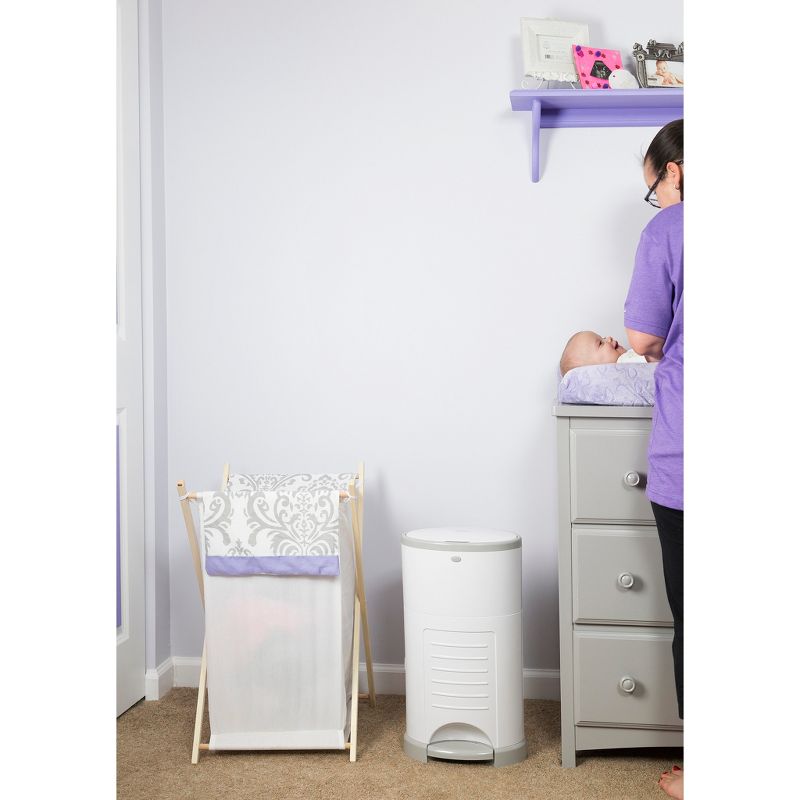 Dekor Plus Hands Free Diaper Pail - White