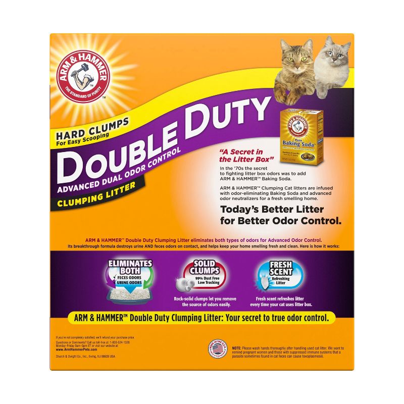 Arm & Hammer Double Duty Advanced Dual Odor Control Clumping Litter - 29lbs