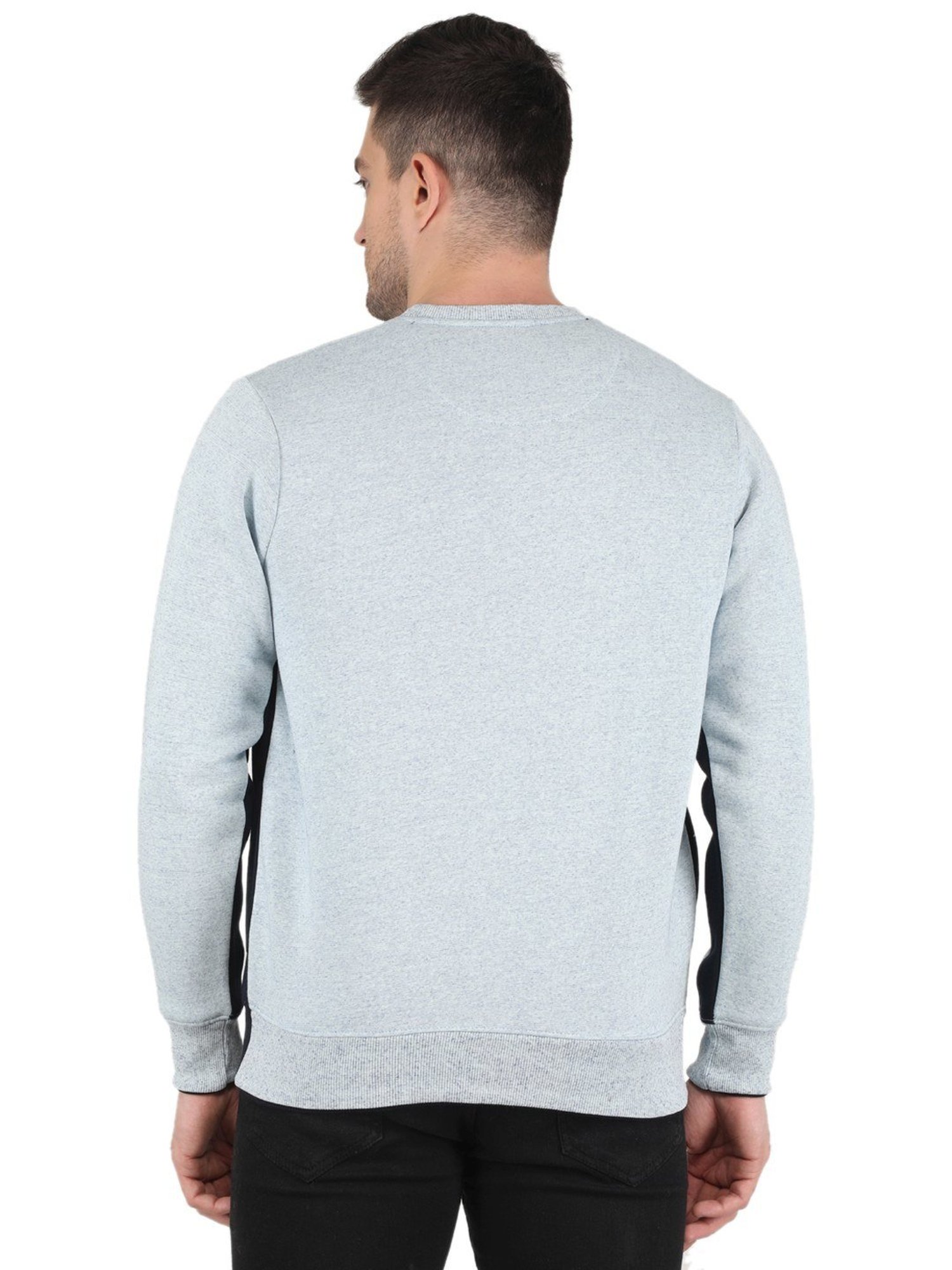 MOCA by Monte Carlo Blue Regular Fit Printed Sweatshirt