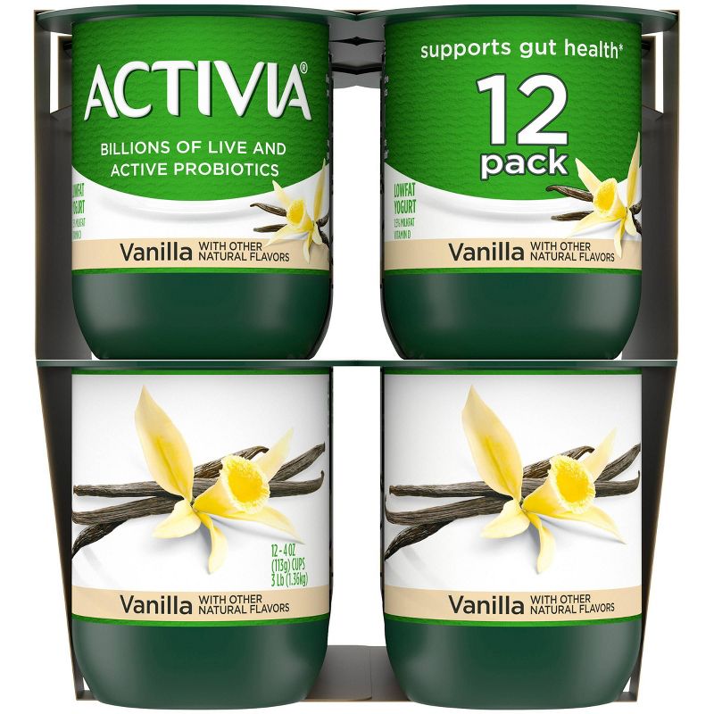 Dannon Activia Probiotic Vanilla Yogurt - 12pk/4oz cups