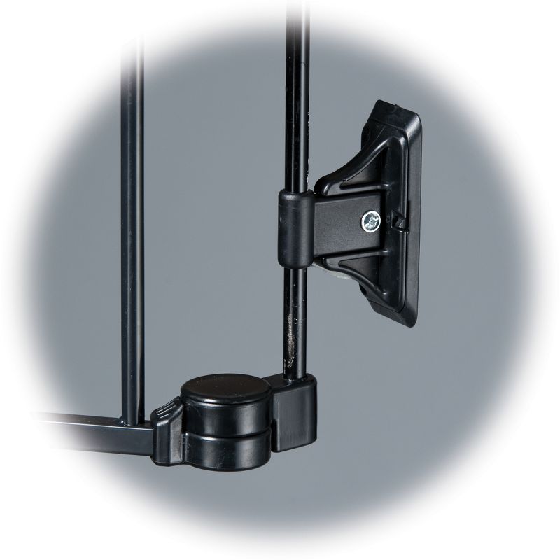 KidCo Auto Close Hearth Baby Gate with Two 24" Extensions (Total width up to 176") - Black