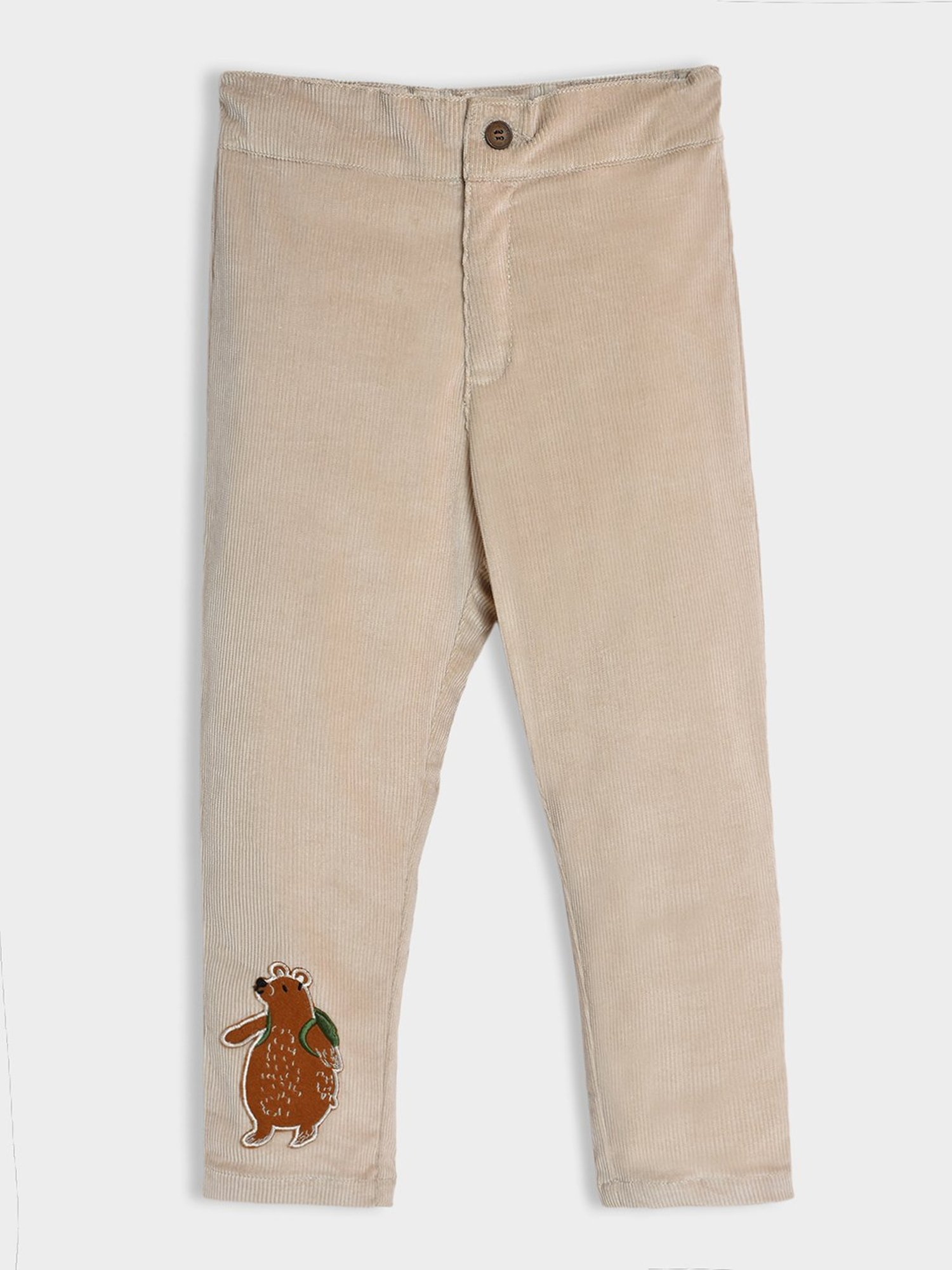 MiArcus Unisex Beige Solid Trousers