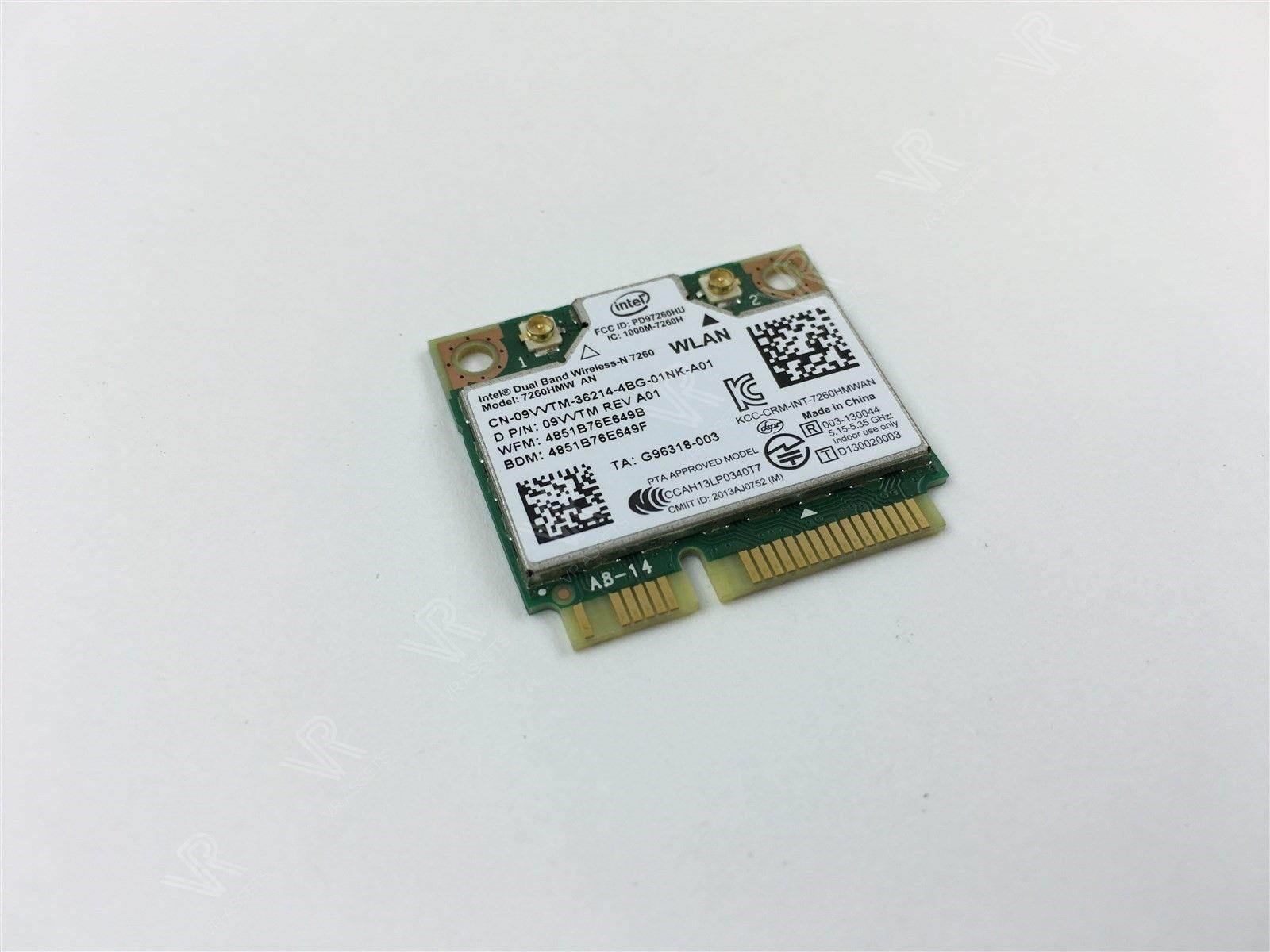 Genuine Intel Dual Band Wireless-N 7260 7260HMW AN agn Bluetooth 4.0 PCIe Dell 9VVTM
