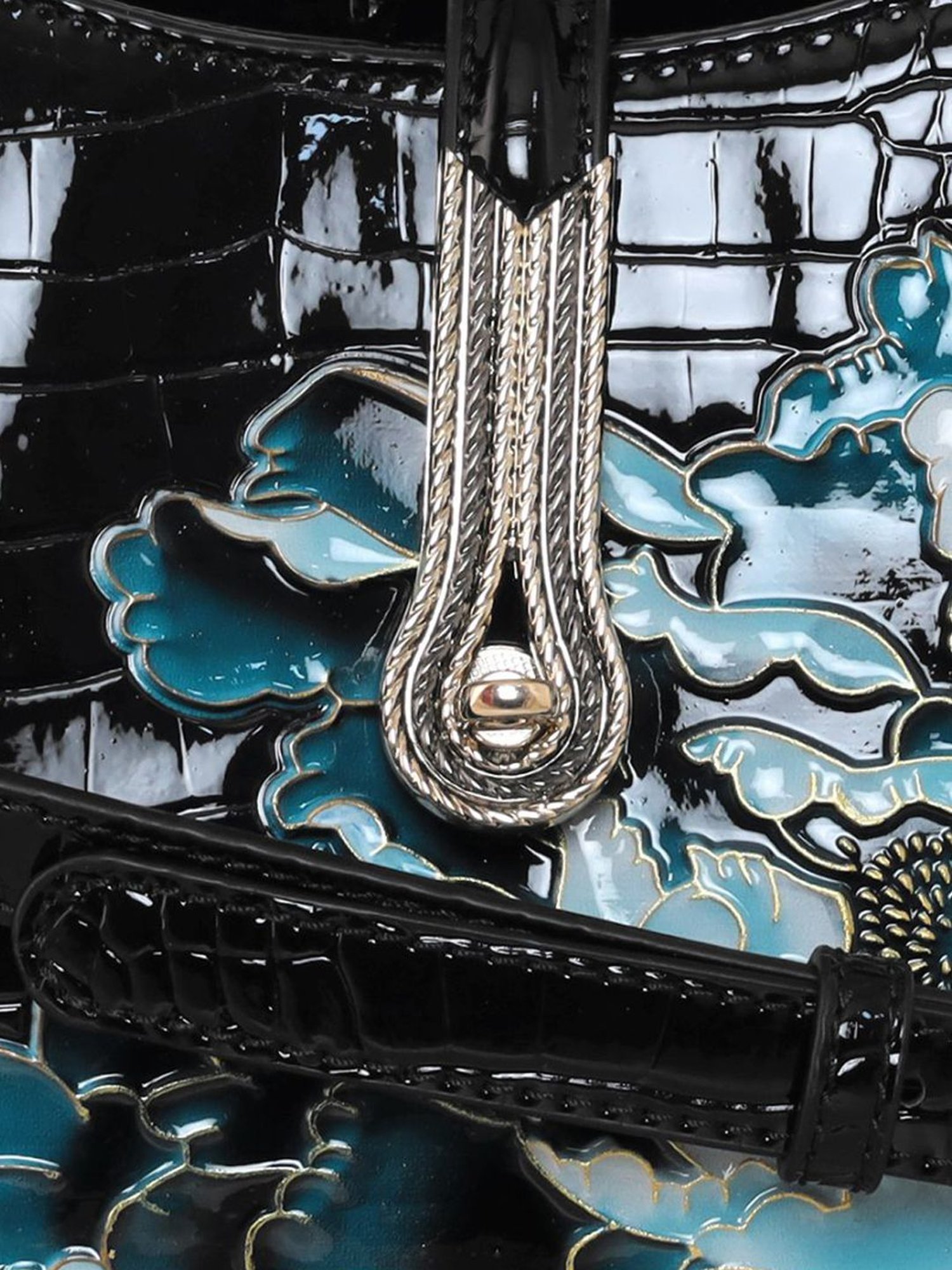 Tohl Avon Black Solid Medium Handbag