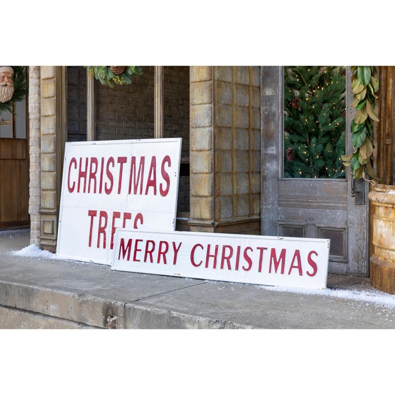 Park Hill Collection Embossed Metal Merry Christmas Sign