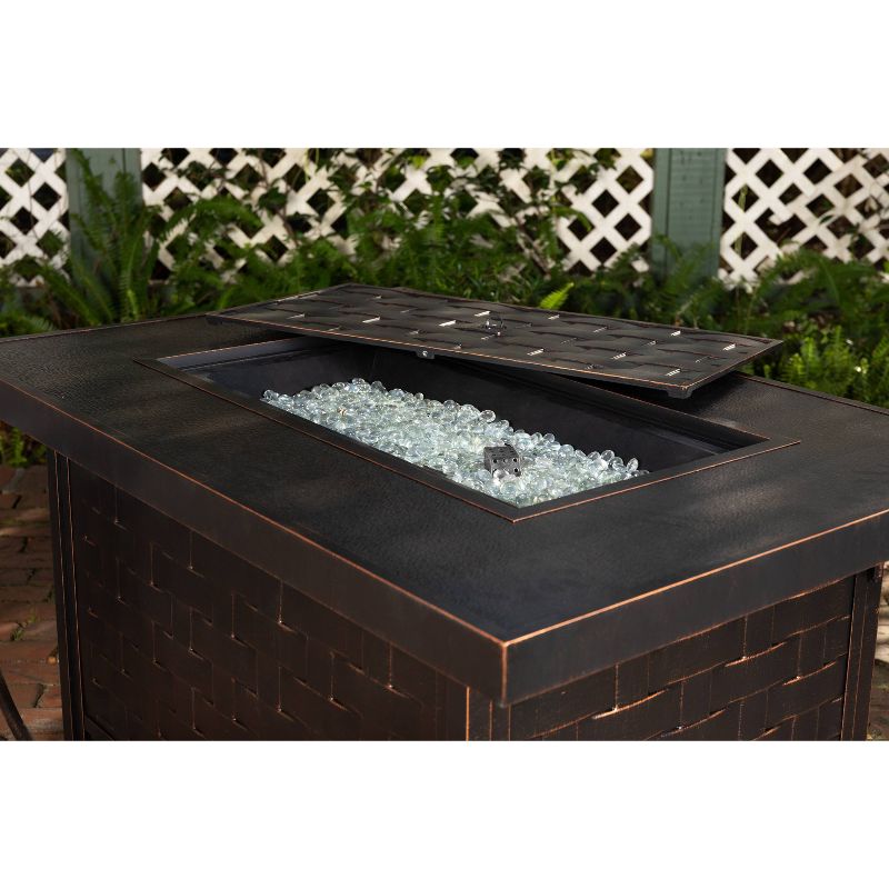 DeckMate 30371 Avondale Outdoor Backyard Patio Portable Steel Fire Bowl Fire Pit, Antiqued Copper Finish