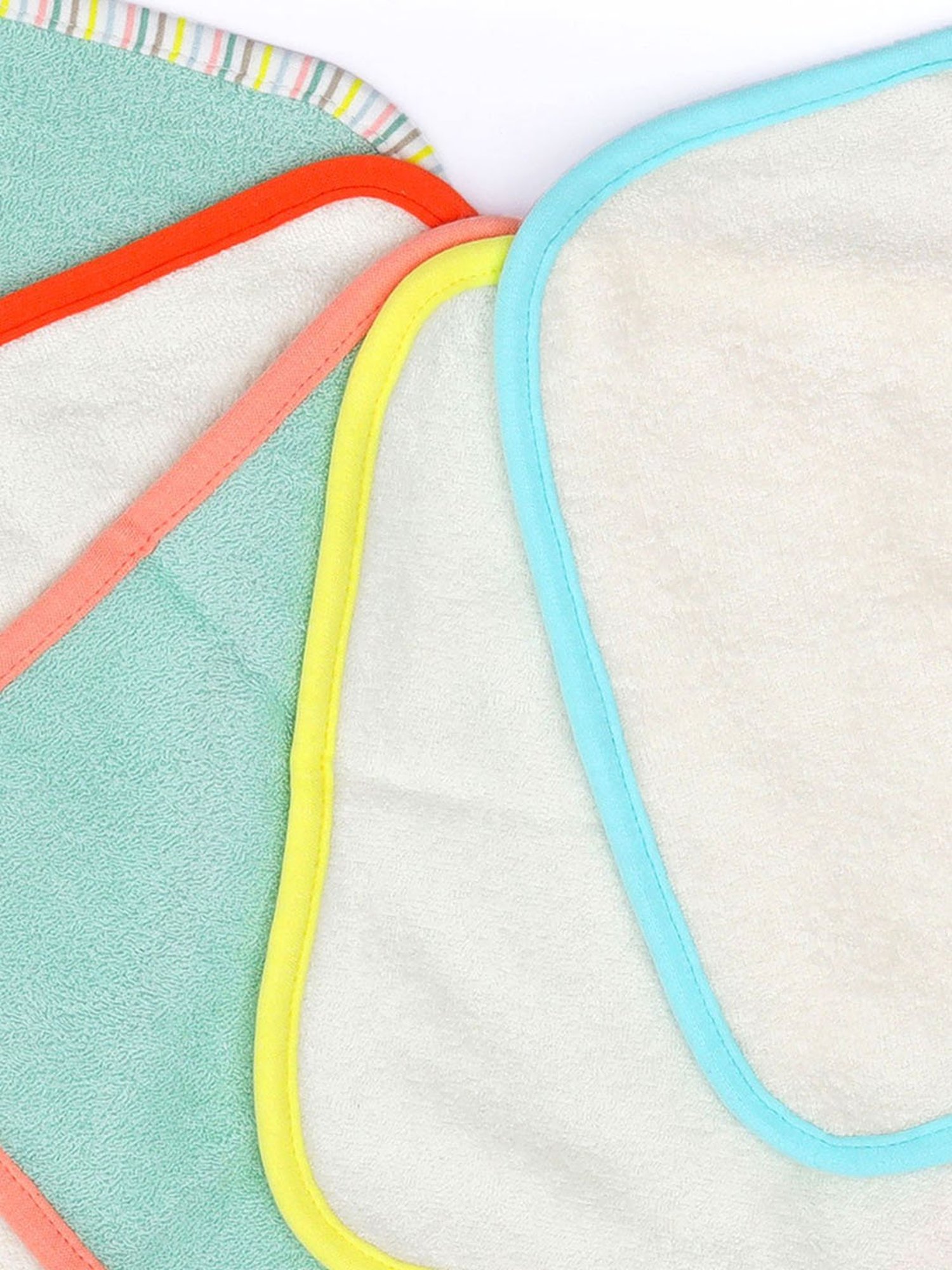 MiArcus Arcus Multicolor Cotton 280 GSM Wash Cloth - Set of 5 (0-36 Month)