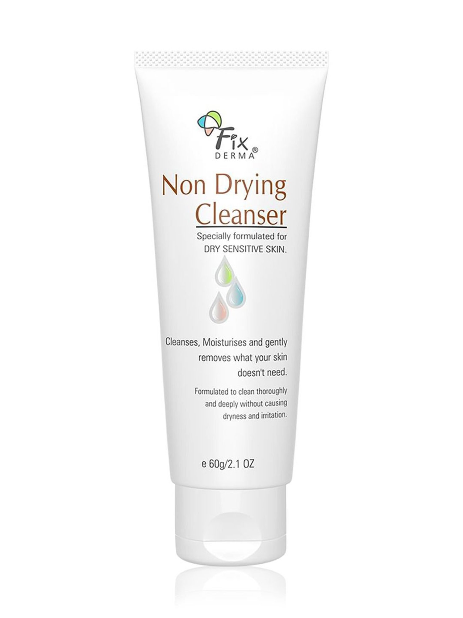 Fixderma Non Drying Cleanser, Dermatologist Tested, Non-Comedogenic - 60 gm