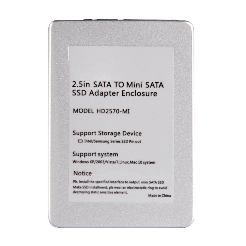 mSATA Mini SSD to 2.5 inch SATA 22-Pin Converter Adapter External Case 7mm