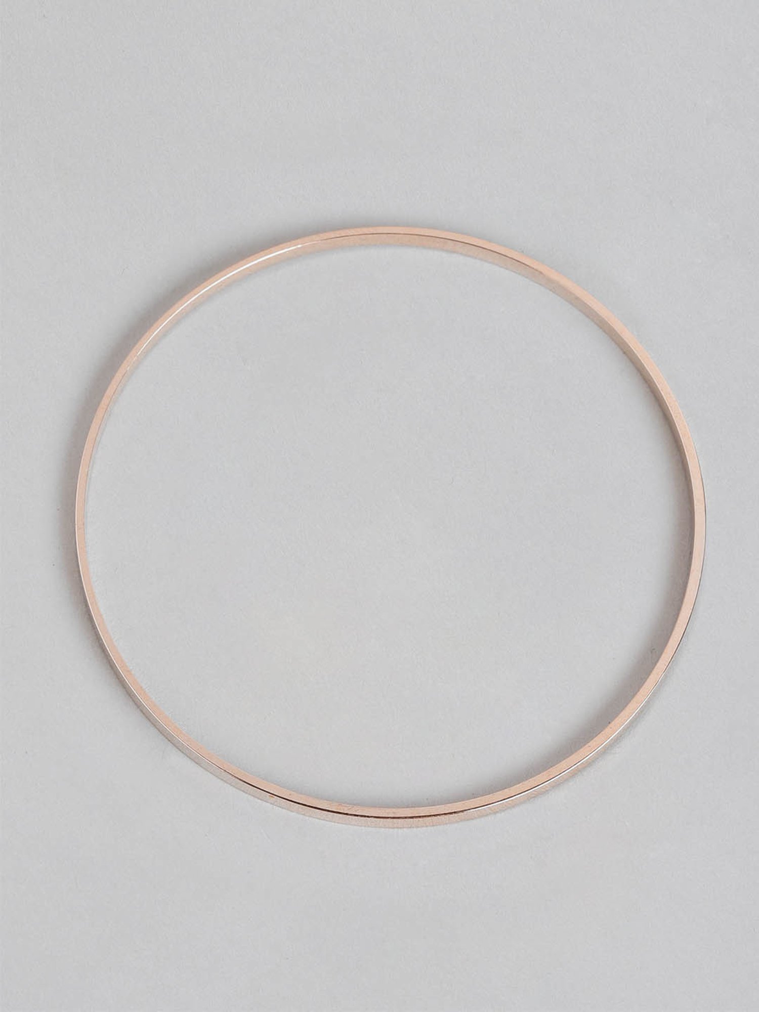 Zavya 925 Silver Rosy Splendor Rose Gold-Plated Bangle for Women