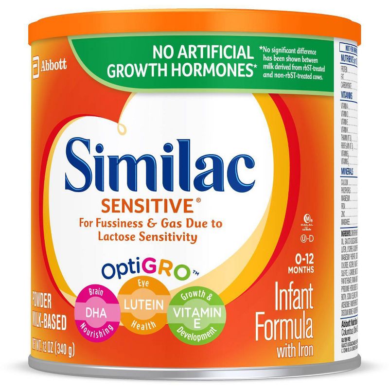 Similac Sensitive For Fussiness and Gas Infant Formula with Iron Powder - 12.5oz