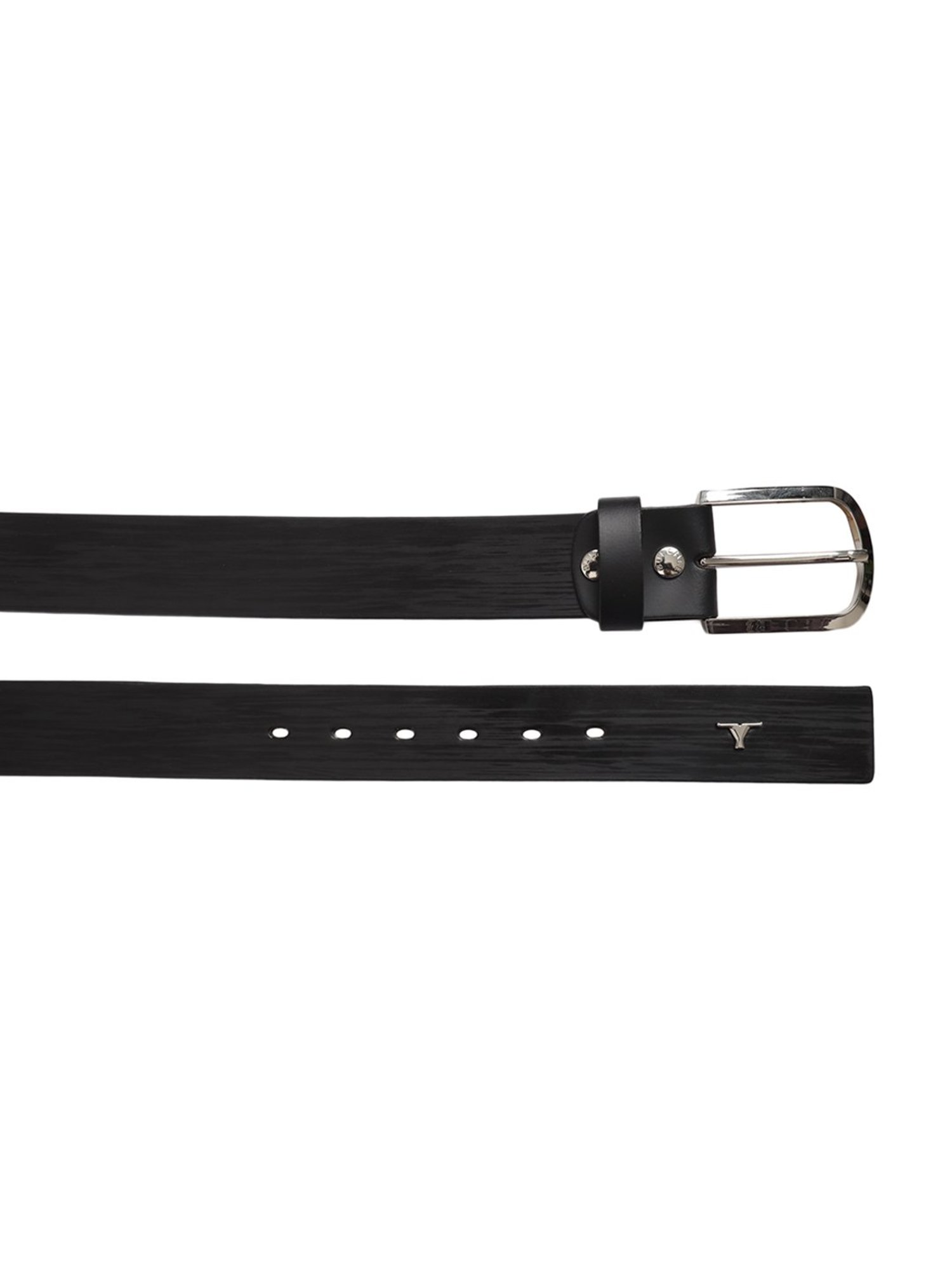 BULCHEE Black Leather Casual Belt for Men