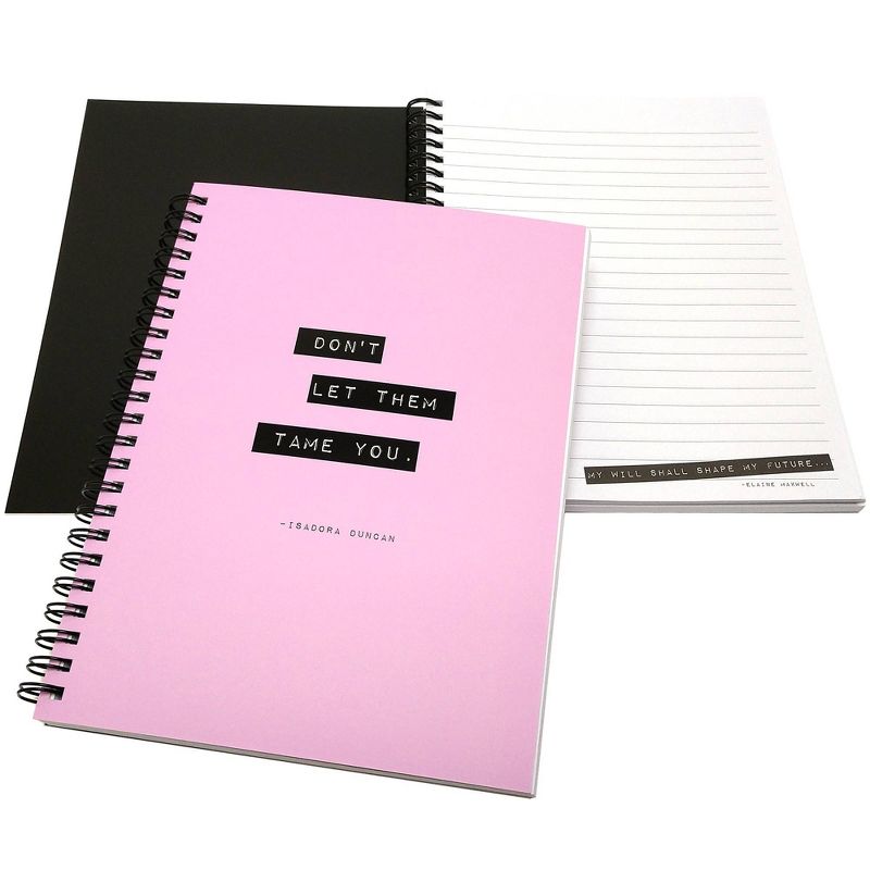 Green Inspired Spiral Notebook 1 Subject College Ruled Fearless Purple Wire-O