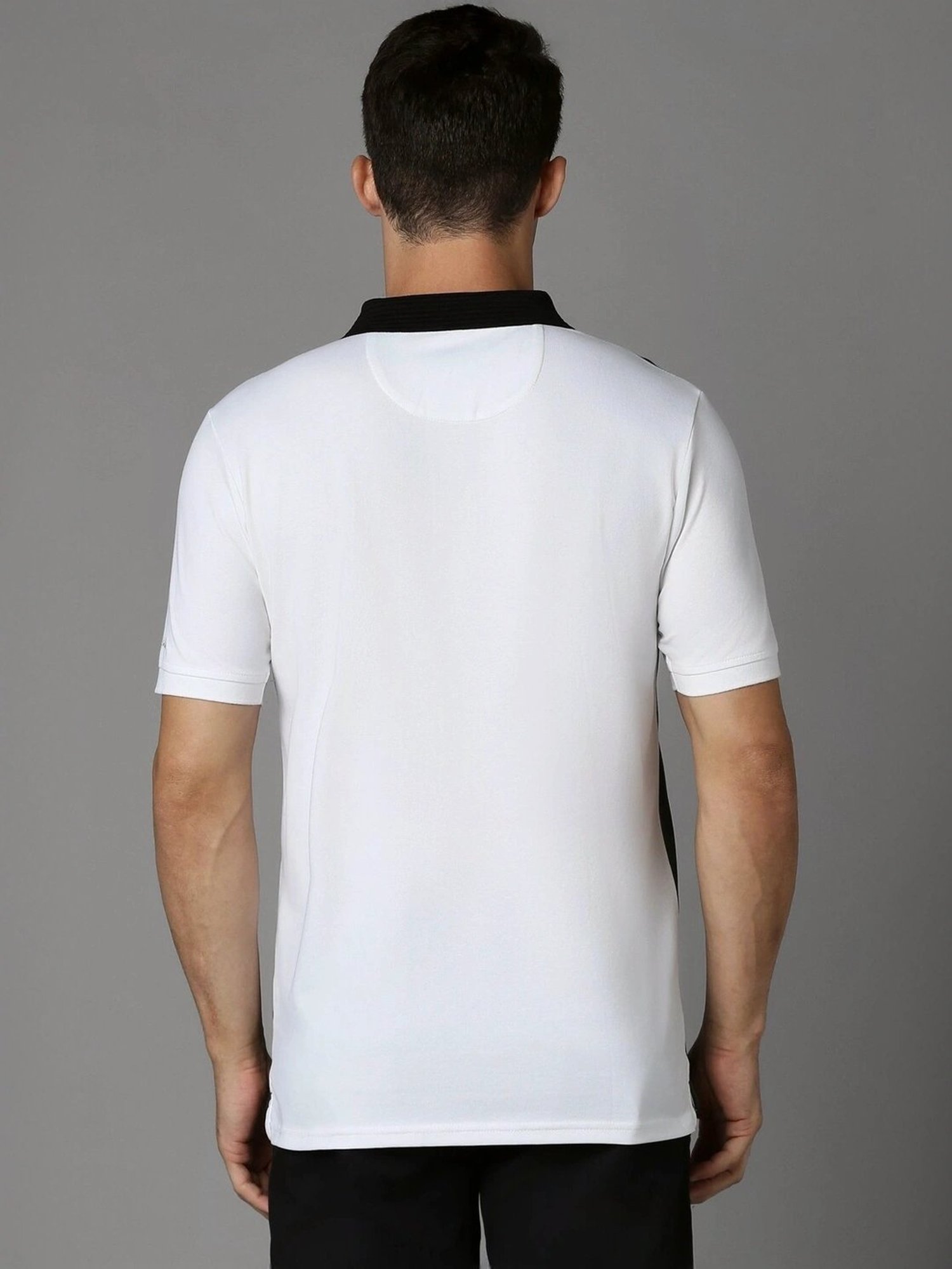 Louis Philippe Green Regular Fit Colour Block Polo T-Shirt