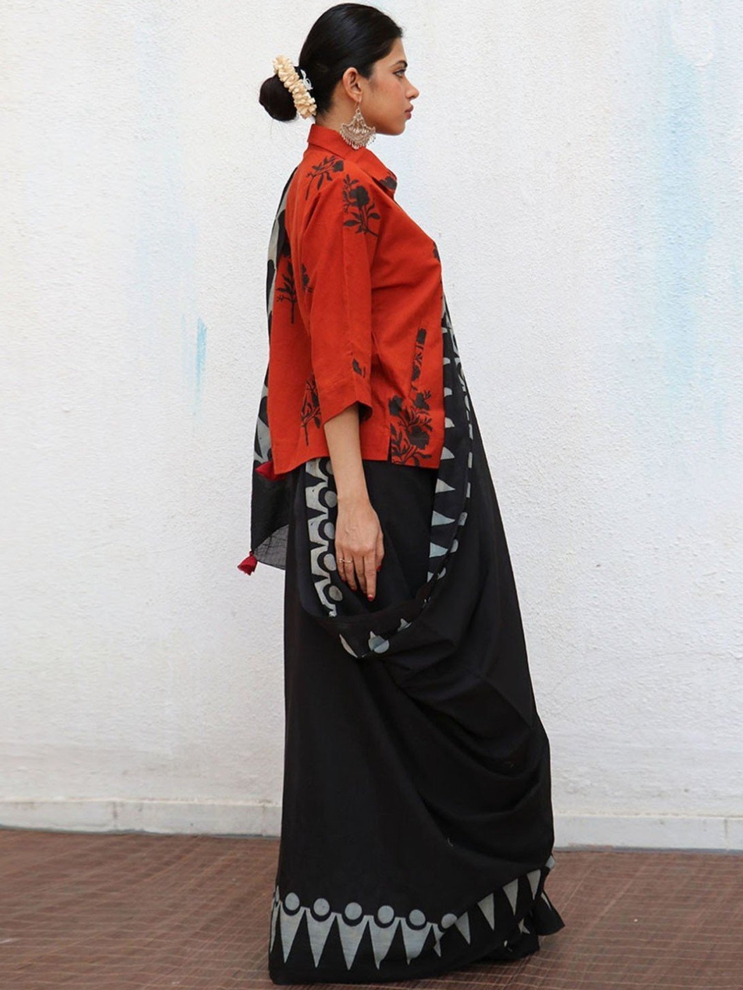 Chidiyaa No Made Barkha Blockprinted Cotton Saree