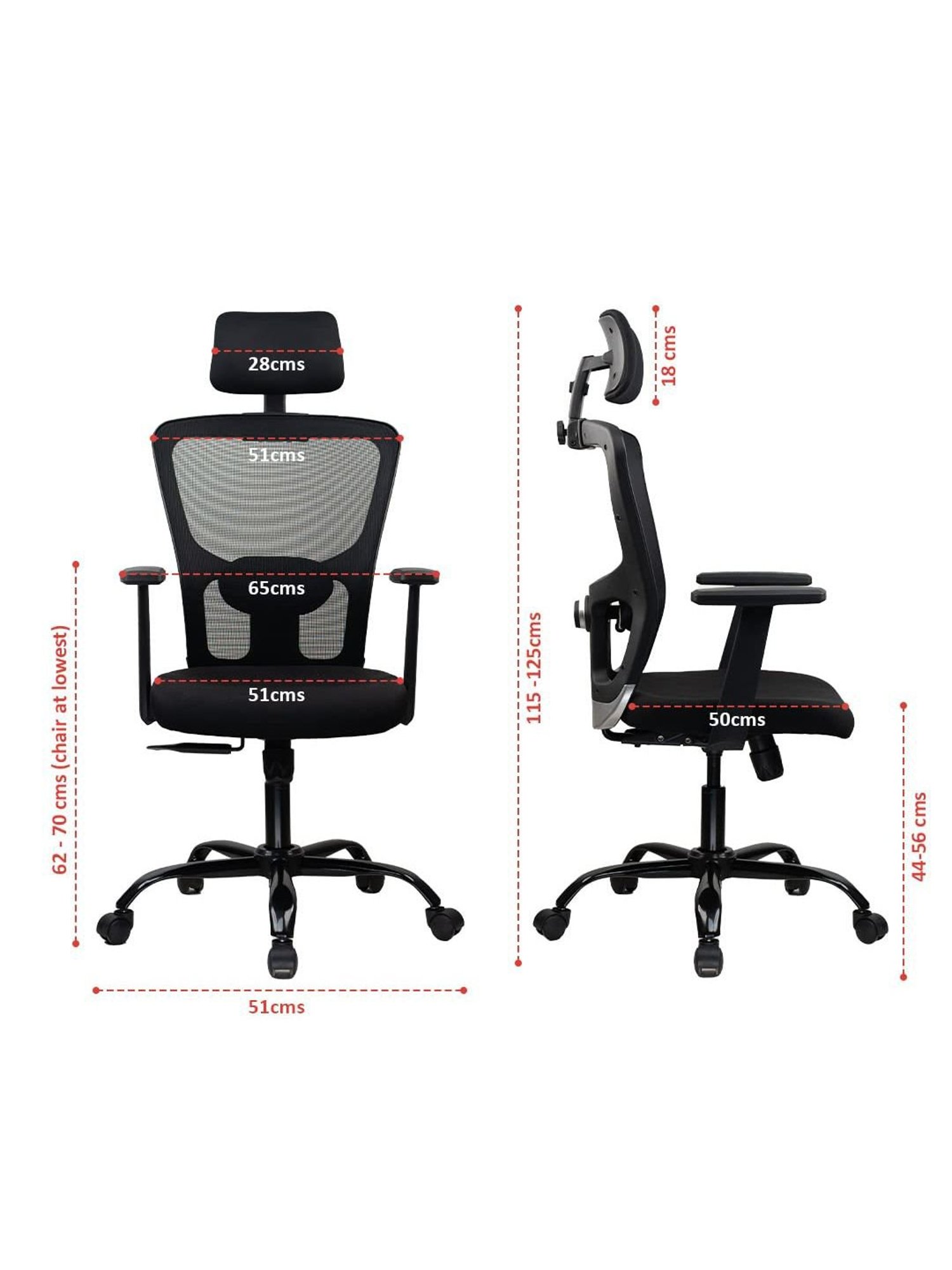 Green Soul  Jupiter Echo Black Foam Ergonomic Office Chair